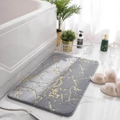 Weiche, saugfähige, rutschfeste Badezimmermatte – flauschiges, modernes Design