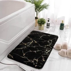 Weiche, saugfähige, rutschfeste Badezimmermatte – flauschiges, modernes Design