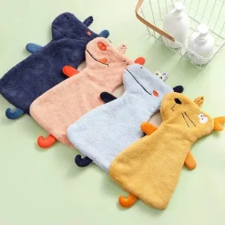 Weiches, saugfähiges Handtuch mit Cartoon-Tiermotiv für Kinder, Küchenspaß