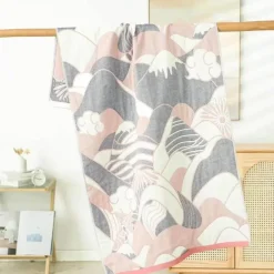 Weiches, schnelltrocknendes Badetuch aus Baumwolle – 70 x 140 cm