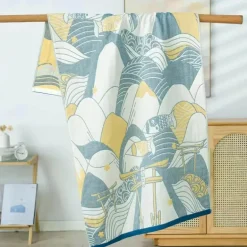 Weiches, schnelltrocknendes Badetuch aus Baumwolle – 70 x 140 cm