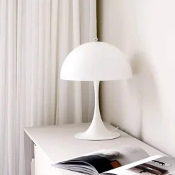 Weiße Pilzlampe - Romantische Dekobeleuchtung