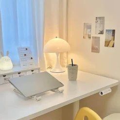 Weiße Pilzlampe - Romantische Dekobeleuchtung