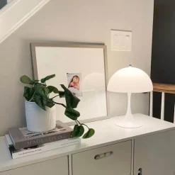 Weiße Pilzlampe - Romantische Dekobeleuchtung
