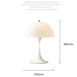 Weiße Pilzlampe - Romantische Dekobeleuchtung