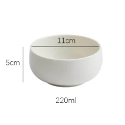 Weiße Porzellanschale - Elegantes Esszimmerdekor