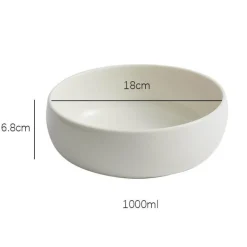 Weiße Porzellanschale - Elegantes Esszimmerdekor