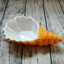 Weißes Conch-Teller-Set – elegantes Porzellangeschirr für Snacks und Desserts