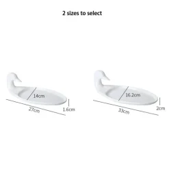 Weißes Keramikteller-Set mit Ente – dekoratives Serviergeschirr