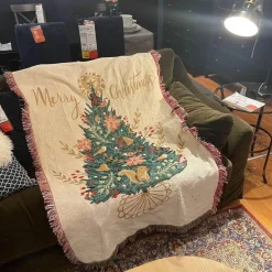 Weihnachts-Überwurfdecke – Festliche Wohnzimmerdekoration & Sofatuch