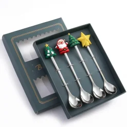 Weihnachtsgeschirr-Set – 4-teiliges Geschirrset mit „Beste Wünsche“-Design