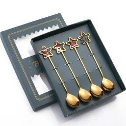 Weihnachtsgeschirr-Set – 4-teiliges Geschirrset mit „Beste Wünsche“-Design