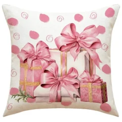 Weihnachtskissenbezug - Weihnachtsmann und Schneemann - Weihnachtsdekor