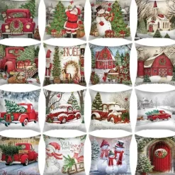 Weihnachtskissenbezug-Set – Festliche Sofadekoration