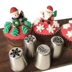 Weihnachts-Kuchen-Dekorationstüllen-Set für festliches Backen an Feiertagen