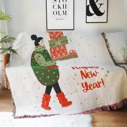 Weihnachtssofadecke - Weihnachtsdeko-Überwurf