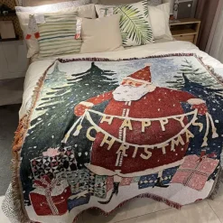 Weihnachtssofadecke - Weihnachtsdeko-Überwurf