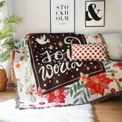 Weihnachtssofadecke - Weihnachtsdeko-Überwurf