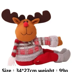 Weihnachtsvorhanghalter - Weihnachtsmann-Elch-Fensterdeko