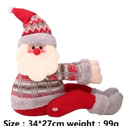 Weihnachtsvorhanghalter - Weihnachtsmann-Elch-Fensterdeko