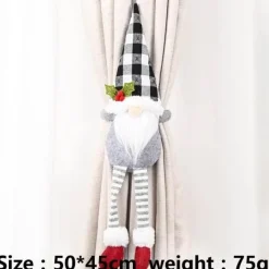 Weihnachtsvorhanghalter - Weihnachtsmann-Elch-Fensterdeko