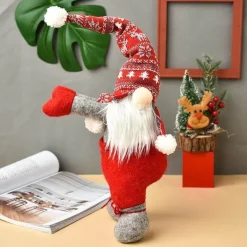 Weihnachtsvorhanghalter - Weihnachtsmann-Elch-Fensterdeko