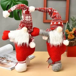 Weihnachtsvorhanghalter - Weihnachtsmann-Elch-Fensterdeko