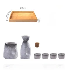 Wein- und Sake-Set aus Keramik mit Heizung – Elegantes Servierset