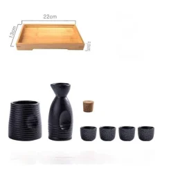 Wein- und Sake-Set aus Keramik mit Heizung – Elegantes Servierset