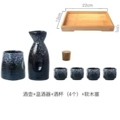 Wein- und Sake-Set aus Keramik mit Heizung – Elegantes Servierset