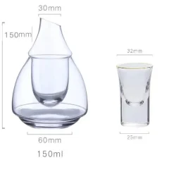 Wein- und Whiskykaraffe - Eleganter Spender aus transparentem Glas