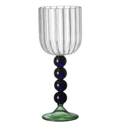 Weinglas im Retro-Look, hitzebeständig, 345 ml, Twister-Stiel