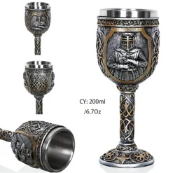 Weinglas mit gotischem Totenkopfmotiv, 200 ml, Cocktail-Trinkgefäß aus Kunstharz