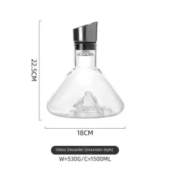 Weinkaraffe aus Kristall – Verträumtes Bergdesign