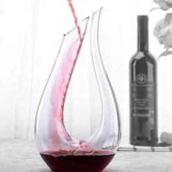 Weinkaraffe aus Kristallglas – handgefertigtes, einzigartiges Barzubehör