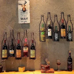 Weinregal aus Eisen zur Wandmontage – Stilvoller Flaschenhalter