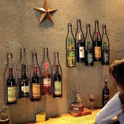 Weinregal aus Eisen zur Wandmontage – Stilvoller Flaschenhalter