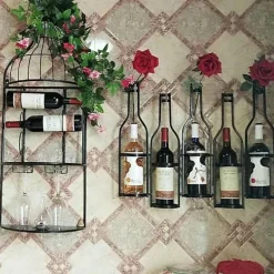 Weinregal aus Eisen zur Wandmontage – Stilvoller Flaschenhalter