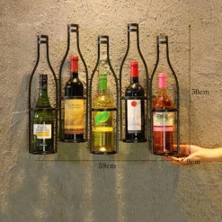 Weinregal aus Eisen zur Wandmontage – Stilvoller Flaschenhalter