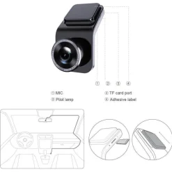 Weitwinkel-Dashcam mit Nachtsicht – Fahrassistenzkamera