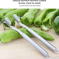 Werkzeug zum Entfernen von Chilisamen aus Edelstahl – Easy Pepper Deseeder