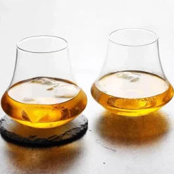 Whiskybecher aus Kristallglas – Spirituosenbecher aus Glas mit dickem Boden