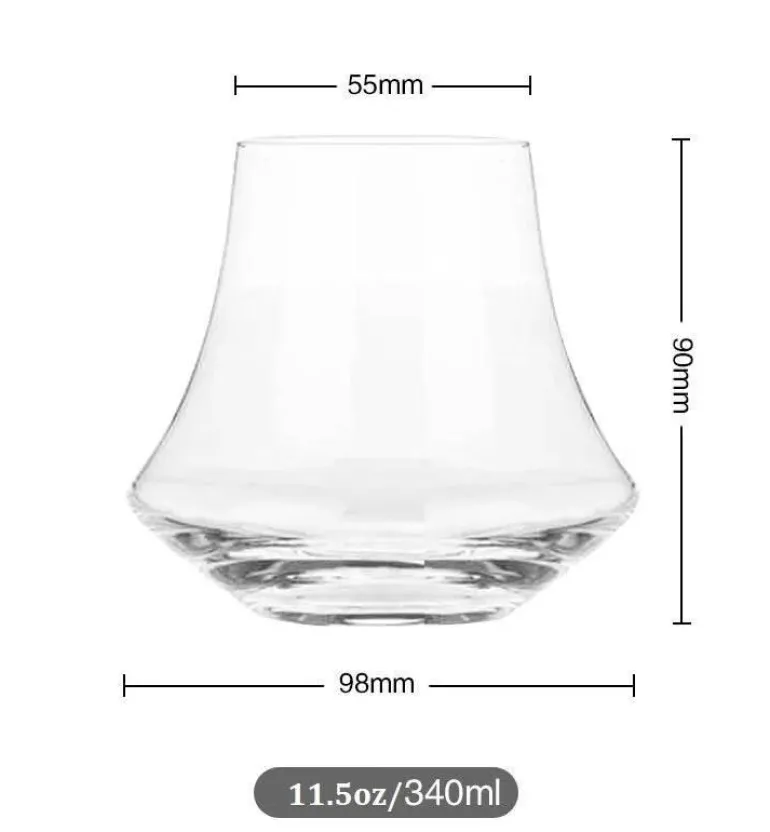 Whiskybecher aus Kristallglas – Spirituosenbecher aus Glas mit dickem Boden