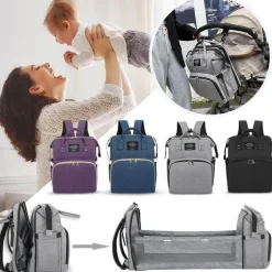 Wickelrucksack für Mütter – Reisetasche für Kleinkinder mit großem Fassungsvermögen