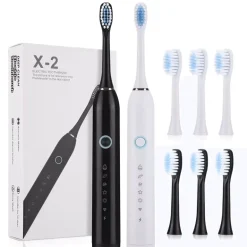 Wiederaufladbare elektrische Zahnbürste – 6 Vibrationen, Aufhellung und Mundpflege