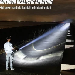 Wiederaufladbare Hochleistungs-LED-Taschenlampe – Kompakte multifunktionale Außenleuchte