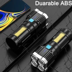 Wiederaufladbare LED-Taschenlampe – ultrahelles tragbares Licht