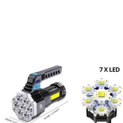 Wiederaufladbare LED-Taschenlampe – Hochleistungs-Taschenlampe mit superheller Leuchtkraft