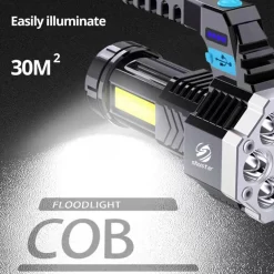 Wiederaufladbare LED-Taschenlampe – Hochleistungs-Taschenlampe mit superheller Leuchtkraft