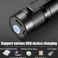 Wiederaufladbare Mini-Taktiktaschenlampe - Tragbares Campinglicht